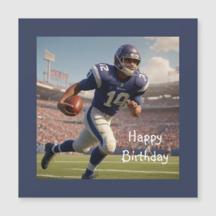 Football Birthday Magnetic Card