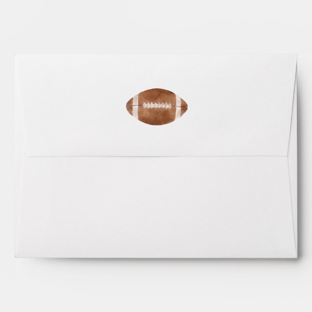 Football Birthday Party Envelope (Back (Top Flap))
