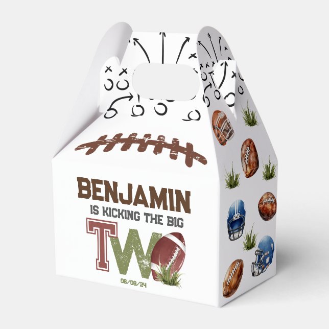 Football Birthday Party  Favour Box (Front Side)