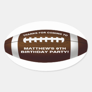 Football Birthday Party Favour Sticker