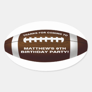 Football Birthday Party Favour Sticker