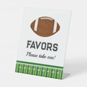Football Birthday Party Favours Please Take One Pedestal Sign