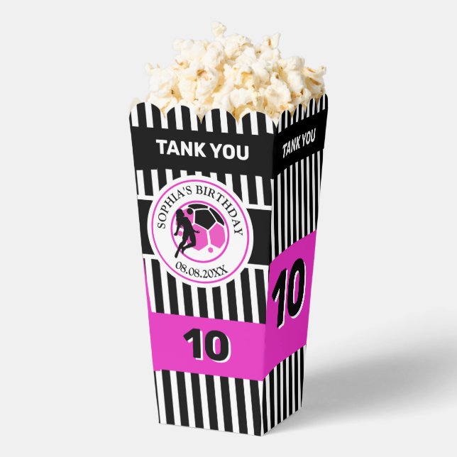 Football Birthday Party, Football Girl Player  Favour Box (Popped)