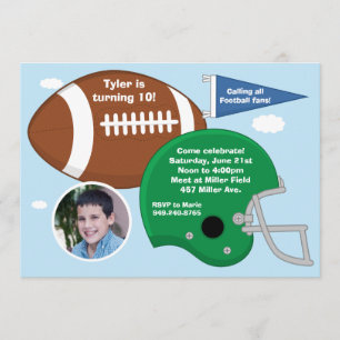 Football Birthday Party Invitation