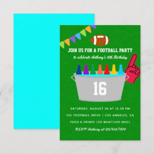 Football Birthday Party Invitation