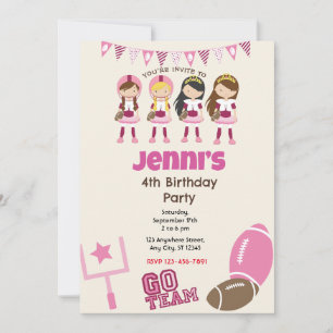 Football Birthday Party Invitation