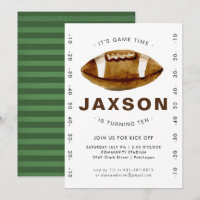 Football Birthday Party Invitation