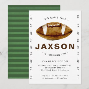 Football Birthday Party Invitation