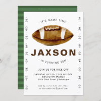 Football Birthday Party Invitation