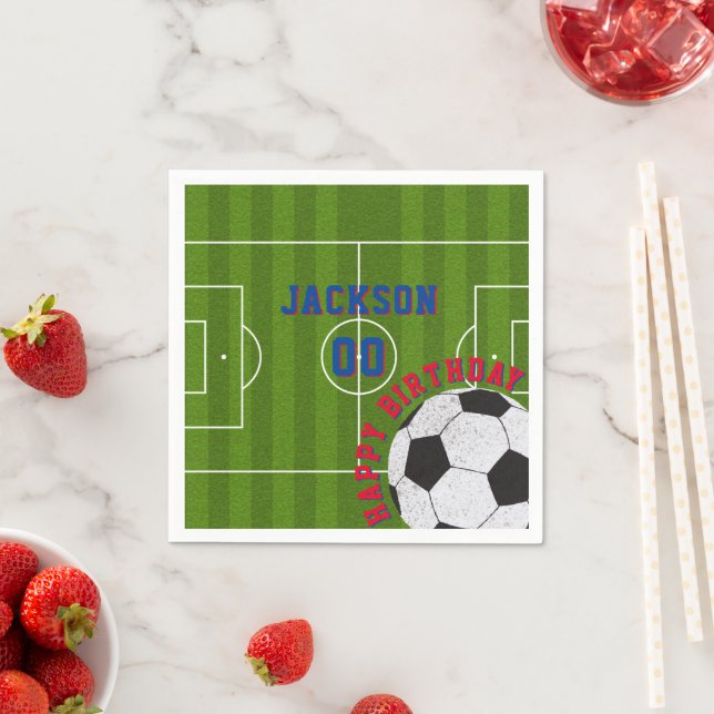 Football Birthday Party Napkin (Insitu)
