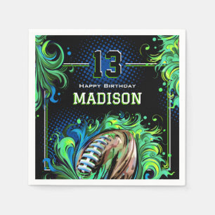 Football Birthday Party Napkin