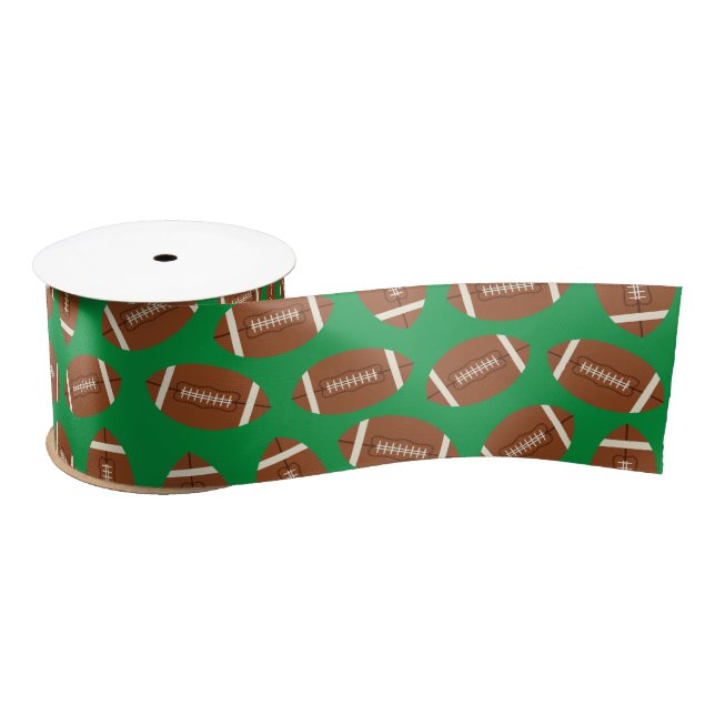 Football Birthday Party Satin Ribbon (Spool)