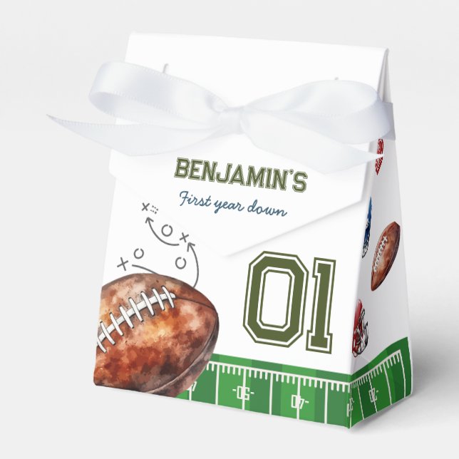 Football Birthday Party Thank You  Favour Box (Front Side)