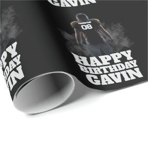 Football Birthday Personalised Wrapping Paper