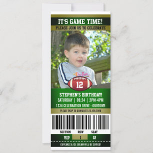 Football Birthday Photo Template