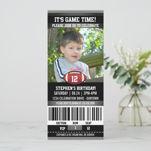 Football Birthday Photo Template (Standing Front)