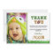 Football Birthday Photo Thank You Card