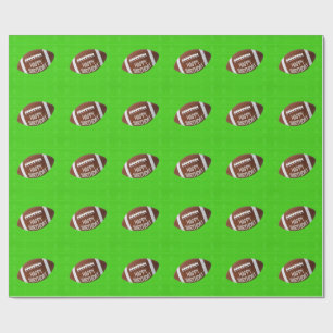 Football birthday wrapping paper
