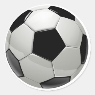 Football Black and White Classic Round Sticker