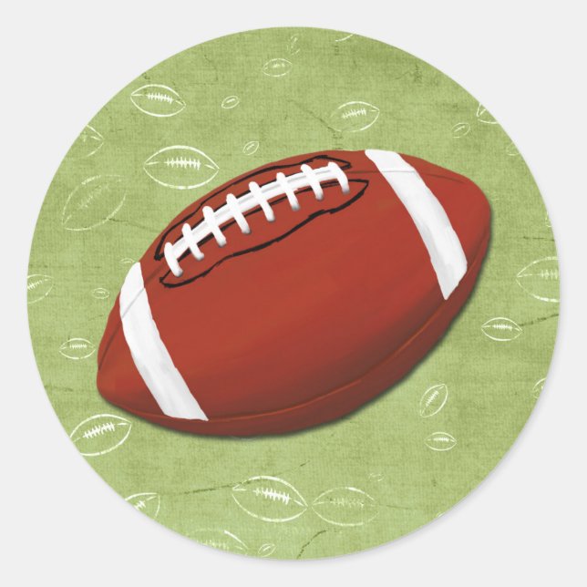 Football Blitz Kids' Birthday Party Classic Round Sticker (Front)