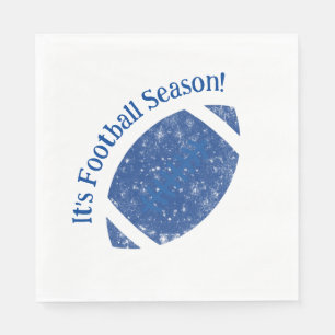 Football Blue and White Napkin