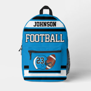 Football Blue - Editable Printed Backpack