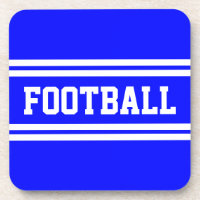 FOOTBALL Bold Bright Blue White Racing Stripes