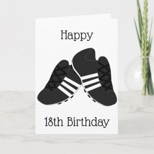 Football Boots Personalised 18th Birthday Card