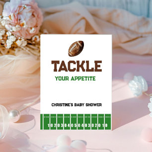Football Boy Baby shower food Sign