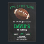 Football Boy Birthday Party Chalkboard Sports Invitation<br><div class="desc">Football Boy Birthday Party Chalkboard Sports</div>