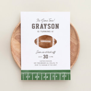 Football Boy Birthday Party Invitation