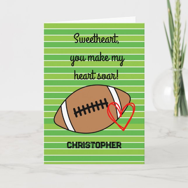 Football Boyfriend Birthday Card (Front)
