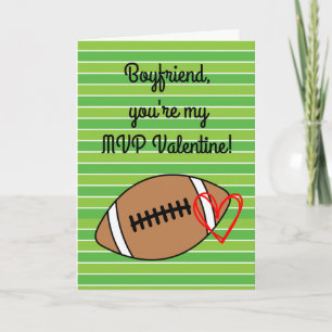 Football Boyfriend Valentine's Day Card