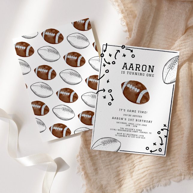 Football Boys Birthday Party Invitation (Creator Uploaded)