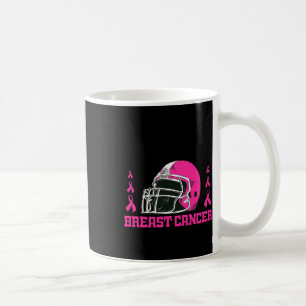 Football Breast Cancer Awareness Pink Ribbon Boys Coffee Mug