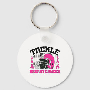 Football Breast Cancer Awareness Pink Ribbon Boys  Key Ring