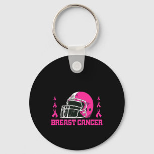 Football Breast Cancer Awareness Pink Ribbon Boys Key Ring