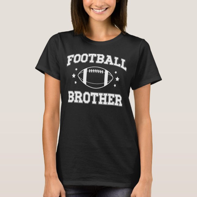 Football Brother Cool Birthday Boy Funny Matching  T-Shirt (Front)