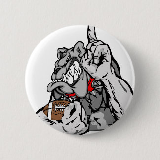 football bulldog 6 cm round badge
