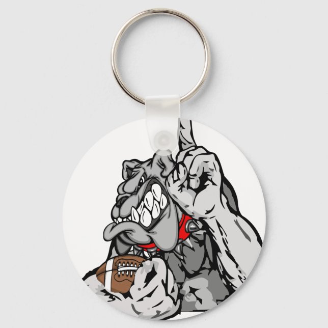 football bulldog key ring (Front)