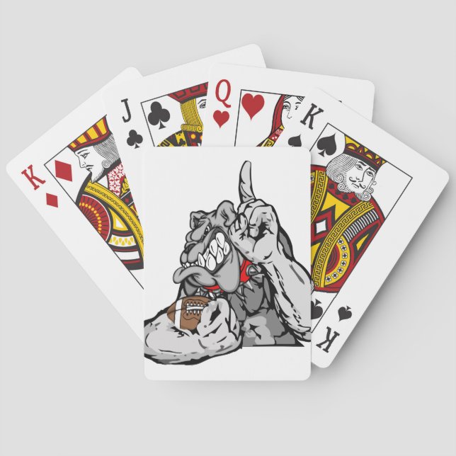 football bulldog playing cards (Back)