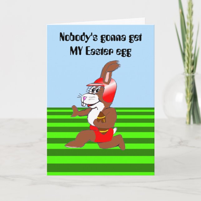 Football Bunny Holiday Card (Front)