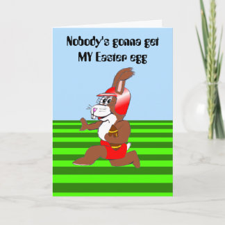 Football Bunny Holiday Card