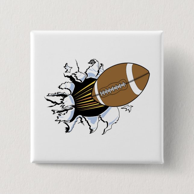 Football Burst T-shirts and Gifts 15 Cm Square Badge (Front)