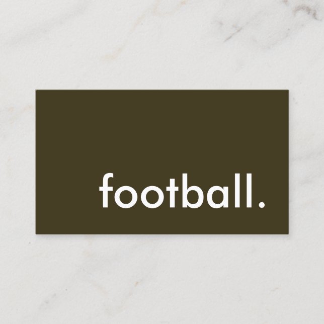 football. business card (Front)