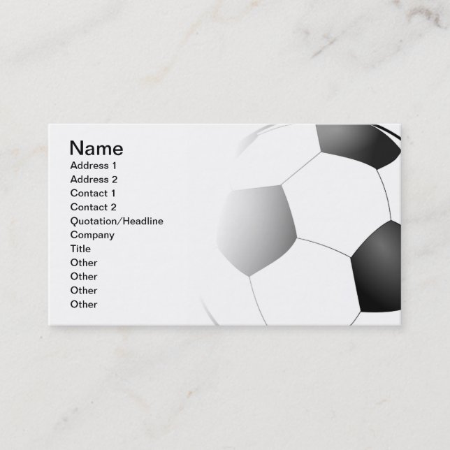Football Business Card (Front)