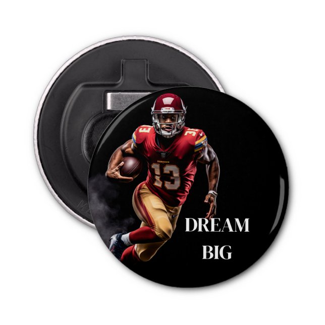 Football Button Bottle Opener (Front)