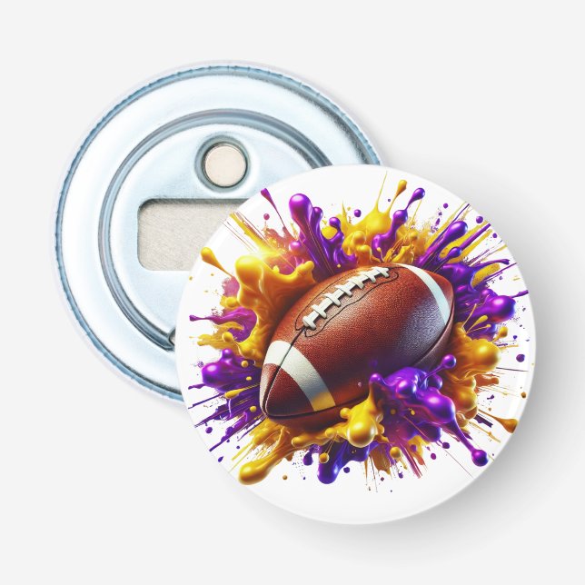 Football Button Bottle Opener (Front)