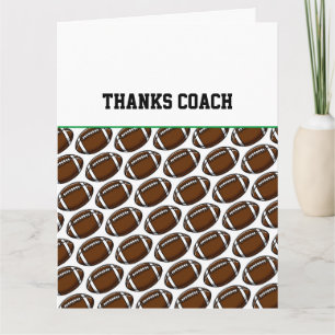 Football Card Thanks Coach You Rock