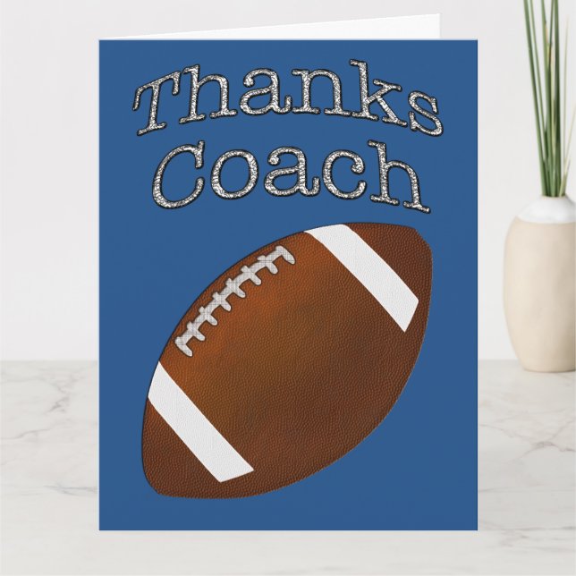 Football Cards for Coaches YOUR MESSAGE or Ours (Front)